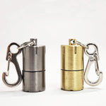 2 Pack Black Gold Keychain Peanut Lighter EDC Mini Waterproof Lighter for Fire Starter Survival Emergency Use Fluid Not Included