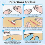 Veterinary Surgical Skin Glue, Strong Surgical Adhesive with 10 Precise Applicators, Blue Tinted Fast Acting Waterproof Wound Closure for Pets Dogs Cats, Pain Free & Stress Free(1 Pack,3Ml)
