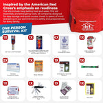 First My Family All-In-One Premium 1-Person, 72-Hour Bug Out Bag for Earthquakes, Floods, Tsunamis and Other Emergencies and Disasters. Be Safe, Be Prepared.