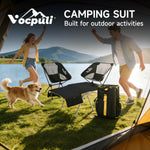 Camping Backpack - Aviation Aluminum Table Frame + 2 Folding Camping Chairs,+ Convertible Backpack Tabletop, Quick Setup&Portable,Camping Gear,Gifts for Camping, Picnic, Beach (Black)