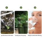 Emergency Survival Gear Water Filter Hand Pump Emergency Gear Water Purifier Outdoor Hiking Camp Water Purification Solution