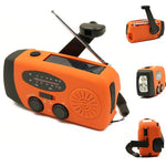 2000Mah Powerbank Radio Am Fm Solar Hand Crank Small Portable Radio USB Type-C Charging with 3 LED Flashlight Emergency Radio