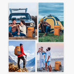 32 L. Leakproof Soft Backpack Cooler Bag for Camping Hiking, Orange