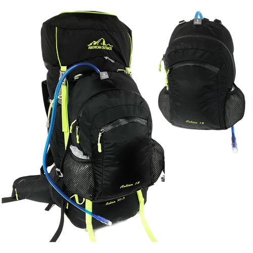 American Outback Hydration Gear Hiking Bag and Detachable Pack 55 L