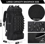 70L Camping Hiking Backpack with Rain Cover, Waterproof Molle Rucksack for Men, Backpacking Backpack for Trekking Climbing Outdoor