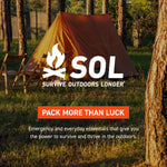 Survive Outdoors Longer 90% Emergency Bivvy - Comes with Survival Whistle & Tinder Paracord Drawstring - Add to Emergency Kit & Hiking Gear - Waterproof, Windproof & Tear-Resistant