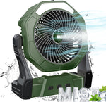 Portable Misting Fan for Outdoor Cooling, [24-90Hrs] Battery Powered Mist Fans with Water Misters & LED Lantern, 8-Inch, 250Ml Tank, for Patios, Home, Outside, Camping, Outdoor&Indoor Use