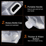 10L Collapsible Water Container Bag Folding Water Container Water Storage, 8 Pack