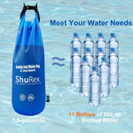 Gravity-Fed Water Bag for Sawyer Survival Water Filter Straw, 1.5 Gal Large Gravity Water Bladder Compatible with Lifestraw and Other Water Filter Straw, Foldable, Bpa-Free (6L)