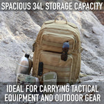Fast Mover Tactical Backpack - Outdoor Hiking Pack for EDC Essential Gear (Red)