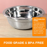 2 Pack 7.2" Stainless Steel Dog Bowls 50Oz Thickened Durable Replacement Dog Food Bowls for Food and Water, Fit for  Bowl Stand DB-B01/DB-B03