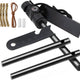 Fire Starter Survival Tool, Ferro Rod Kit with with Compass, Paracord and Whistle, Flint and Steel Survival Igniter with Tinder Rope and Tab for Camping, Hiking and Emergency