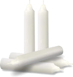 Emergency Candles 24 Pack White Short Taper Candles Unscented Home Emergency Kit