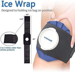 Ice Cold Pack Reusable Ice Bags Hot Water Bag for Injuries, Hot & Cold Therapy and Pain Relief with Elastic Breathable Support Wrap, 4-Pack, 3 Sizes (6"/9"/11"), (For Hot Therapy Is 50-60℃)