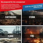 First My Family All-In-One Premium 1-Person, 72-Hour Bug Out Bag for Earthquakes, Floods, Tsunamis and Other Emergencies and Disasters. Be Safe, Be Prepared.