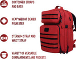 Fast Mover Tactical Backpack - Outdoor Hiking Pack for EDC Essential Gear (Red)