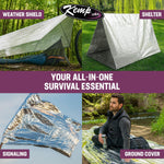 Emergency Mylar Blanket Pack of 25 Lightweight Thermal Reflective Survival Blanket First Aid Disaster Preparedness Camping Vehicle Bug Out Bag Emergency Supply Gear