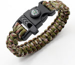 8 Pack Emergency Survival Bracelet with Whistle and Compass,Survival Kit,Wildness Emergency Survival Kit for Camping,Outdoor Travel, Hiking