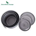 Titanium Pot Camping Cookware Hanging Soup Pot with Lid Outdoor Cooking Kit Lightweight Kitchen Ware Tableware