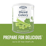Dehydrated Diced Celery Emergency Food Supply, 73 Servings, 25 Year Shelf Life, Great for Cooking and Snacks - Dehydrated Meals, Survival Food Camping Essentials Can