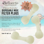10 NASAL NOSE FILTERS Breathable Dust Plug Sunless Airbrush Spray Tan Tanning