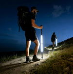 LED Glow Trekking Pole, Glowing Tactical Survival Hiking Stick, Light-Up Walking Staff, 6-Section Threaded Adjustable Design for Camping, Survival,Backpacking & Night Hiking