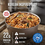 Korean Inspired Beef | Freeze Dried Backpacking & Camping Food | Gluten-Free | 6 Pack