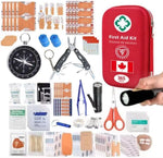 First Aid Kit & Survival Kit, 400 Pieces with Essential Supplies for Car, Camping, Home, Boat, Car, Sports, Emergency Kit, 2 in 1 First Aid by