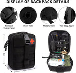 Survival Kit and First Aid Kit, 138 Pcs Survival Gear and Equipment with Molle Pouch, Camping Accessories, Gifts for Men Women Outdoor Fishing Hunting Camping