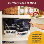Emergency Food Supply - 72-Hour Survival Kit - Freeze Dried Food - 25-Year Shelf Life - 16 Servings