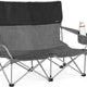 Double Camping Chair - Padded, Holds 500 lbs