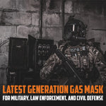 CM-8M Full-Face CBRN Gas Mask W/Canteen - Reusable Survival Nuclear Chemical Respirator for Prepper Gear and Supplies - Best Particulate Protection for Disaster, Tactical, & General Use
