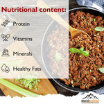 Freeze-Dried Ground Beef – Pre-Cooked and Ready-To-Eat Hamburger Meat | Everyday Meal Prep, Emergency Food Supply, Camping and Survival Food | 10 Servings per Pouch | Made in USA | 7-Year Shelf Life | Pack of 1