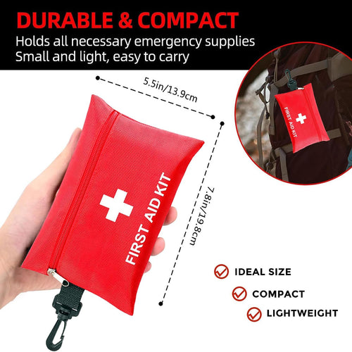 Small First Aid Kit -98 Piece First Aid Kit, Small Travel First Aid Kit Treat An
