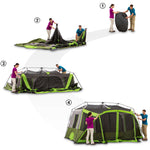 14' X 13.5' 9 Person 2 Room Instant Cabin Tent with Screen Room, 40.8 Lbs