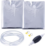 116 Gallon Aluminum Foil Emergency Water Storage, Bathtub Water Storage Bag with Hand Pump, Water Storage Bladder for Hurricane Disaster Preparedness Survival Drinking Water
