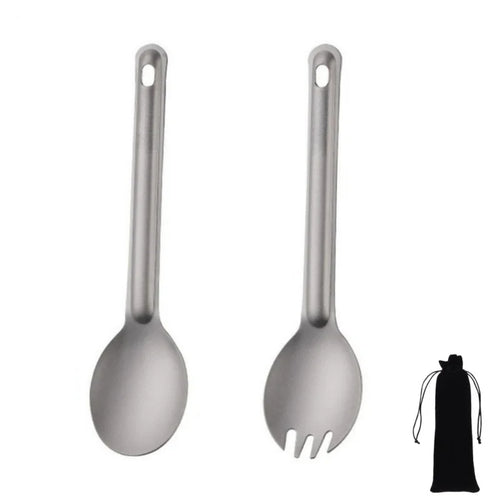 Titanium Camping Spork Spoon Portable Lightweight Outdoor Utensil for Picnic Camping Hiking Camping Equipment
