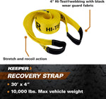 Tow Straps Heavy Duty with Loops - 4" X 30' Recovery Strap, 20,000 Lbs Break Strength - Towing Strap for Cars, Trucks, and Suvs