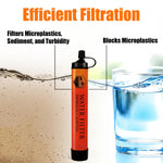 High-Capacity Survival Water Filter Straw Kit with Emergency Whistle, Lightweight Reusable Portable Water Straw for Camping, Hiking, Backpacking & Emergency Preparedness(1 Pack)