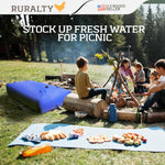Water Tank for Camping - 142 Gallon Capacity PVC Collapsible Water Bladder Bag, Garden Watering, Detailing, or Emergency Storage - Foldable Plastic Water Storage Tank with Dispensing Valve