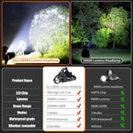 LED Headlamp Rechargeable, Upgraded 30W Super Bright Head Lamp100000 High Lumen