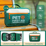 Bundle-Pet First Aid Kit, Emergency Medical Supplies for Dogs & Cats, Safety Essentials Pack with Thermometer+