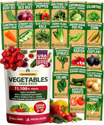 20 Heirloom Vegetable Seeds - 10,000+ Survival Seeds and Emergency Prepper Gear - Non GMO Vegetable Seeds for Planting Home Garden Variety Pack