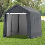 6.5 Ft. X 8 Ft. Gray Portable Outdoor Storage Shelter