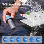 700Ml Collapsible Water Filter Bottle,Squeeze Water Filtered Bottle，Bpa-Free, Ultra Light Emergency Survival Water Filter，Perfect for Hiking, Backpacking, Camping
