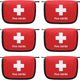 6Pcs Mini Empty First Aid Bag, 5.5X3.5X1.5 Inches Small First Aid Kit, Emergency Medical Essentials Pouch Bag for Travel, Car, Home, Office, Camping, Outdoors, Hiking (Bag Only)