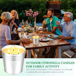 Citronella Candles Outdoor, 34Oz Large Citronella Candles for Patio, 200 Burn Hours, 3 Wicks Outdoor Candle Set of 2 for outside Camping Garden Yard Balcony, Natural Soy Wax, Lemongrass Scented