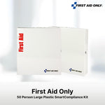 746000 Smartcompliance 50-Person ANSI A+ and OSHA Compliant First Aid Kit for Business, Large Metal First Aid Cabinet with Medications, 241 Pieces