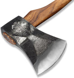 28.2 Inch Professional Wood Splitting Axe, Wood Chopping Axe with Hickory Wood Handle and Leather Sheath, Tree Felling Ax, Sporting, Racing Ax for Timbersports - Head 4Lbs