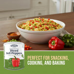 Dehydrated Diced Bell Peppers Emergency Food Supply, 113 Servings, 25 Year Shelf Life, Red and Green Peppers - Dehydrated Meals, Survival Food Camping Essentials Can